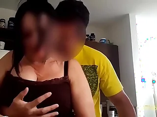 Maid all over huge breast is getting groped